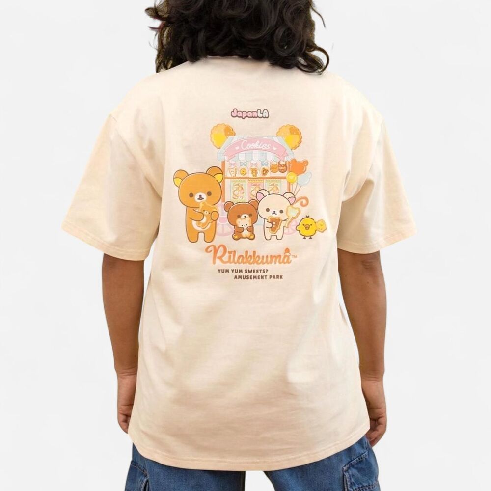 Rilakkuma Women's Cream and Tan T-shirt